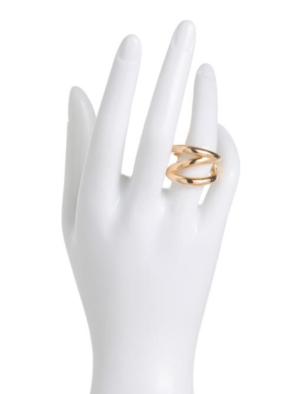 MILOR GOLD Made In Italy 14kt Gold Diagonal Band Ring - Picture 2 of 3